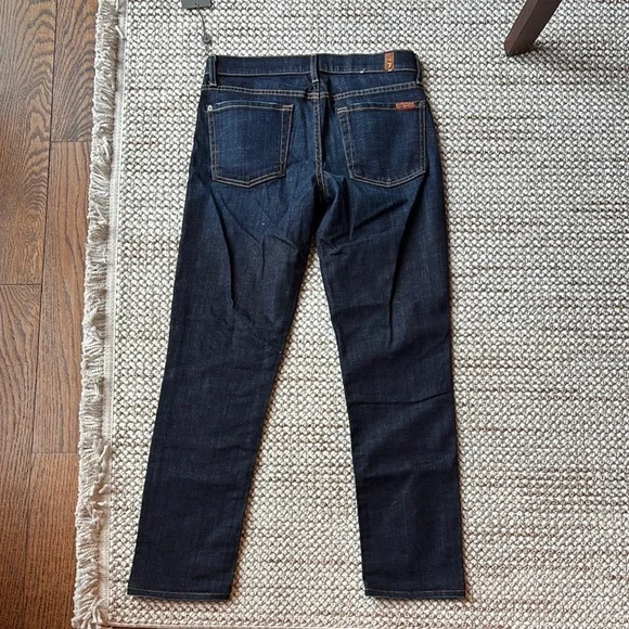 7 For All Mankind Blue Skinny Jeans - Picture 3 of 3